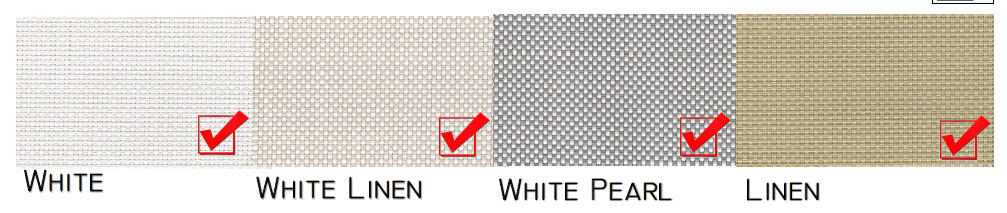 colores disponibles en tela screen cortinas rolle 2r