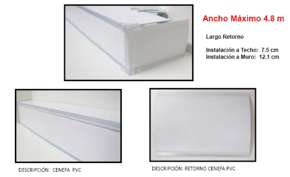 Cenefa de pvc para Cortinas Roller a la medida, variedad de colores disponibles - Imagen 9