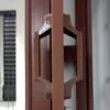 manija de puerta plegable de pvc color cedro
