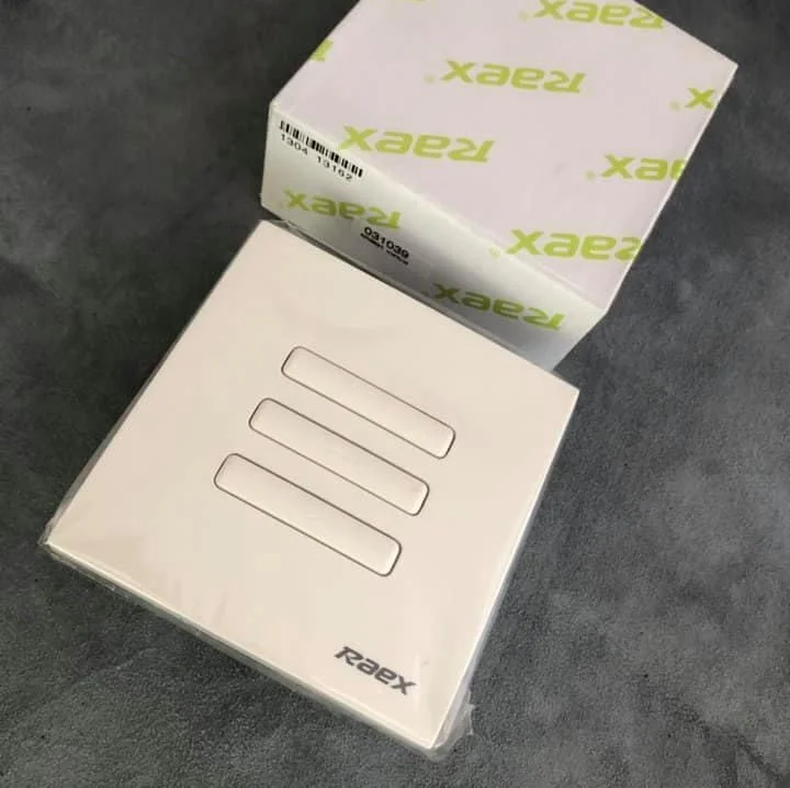 Interruptor pared marca RAEX modelo AR8621 de 01 canal para cortinas roller eléctricas, color blanco - Imagen 4