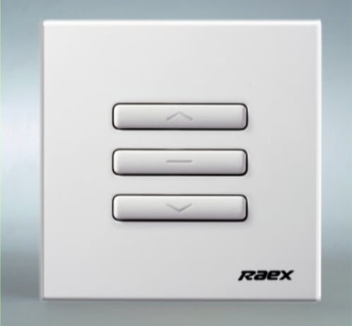 Interruptor pared marca RAEX para cortinas roller electricas AR8621