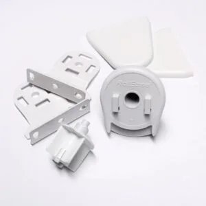 Sistema Manual para Cortinas Roller Marca Rollease (Kit Completo) color blanco para tubo de 38mm y 28mm