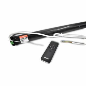 Motor para Cortinas Roller Motorizadas marca Raex, modelo TAR45 12/22 de 3 cables con control remoto de 6 canales