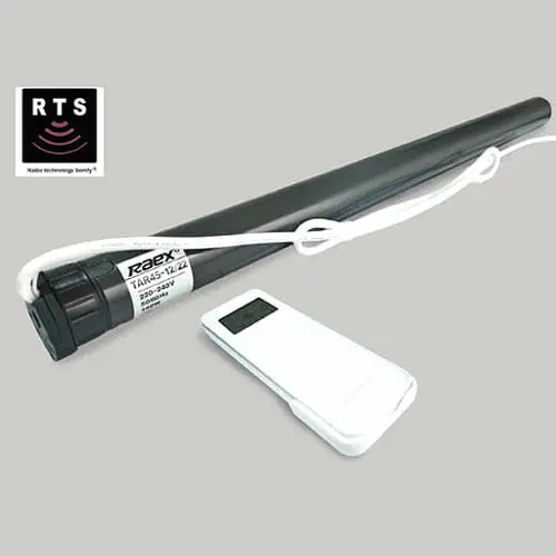 Motor para Cortinas Roller marca Raex, modelo TAR45 12/22 de 3 cables con control remoto de 6 canales - Imagen 10