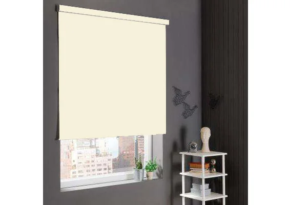 Cortina Roller Blackout Crema Marca Vako 120x165cm - Imagen 3