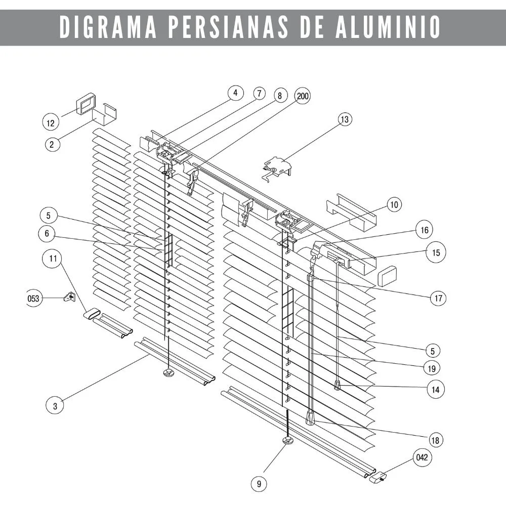 Persianas Horizontales de Aluminio a medida color Blanca de 25mm, calidad Premium - Imagen 4