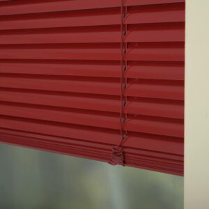 Persianas Horizontales de Aluminio color Guinda de 25mm, calidad Premium