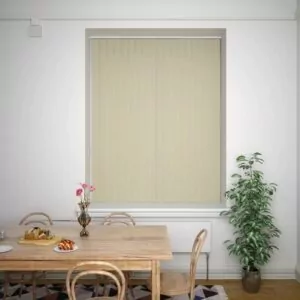 Persianas Verticales de PVC lisas 90mm color Beige hechas a medida + Cabezal aluminio marca Coulisse