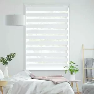 Cortinas Roller Duo Día y Noche en tela Skyros a medida marca Coulisse, con sistema manual o motorizado, disponible en variedad de colores