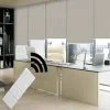 Cortinas roller blackout motorizadas color blanca + control remoto marca rollux, calidad premium - Imagen 4