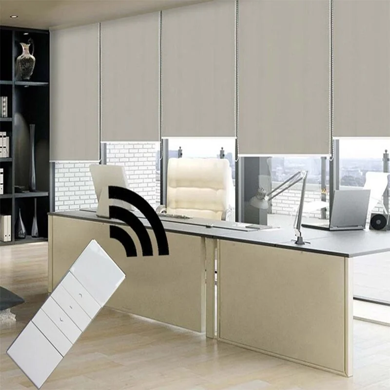 Cortinas roller blackout motorizadas color blanca + control remoto marca rollux, calidad premium - Imagen 4