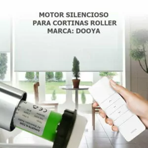 Motor Silencioso marca Dooya modelo BIDI Quiet + Control Remoto