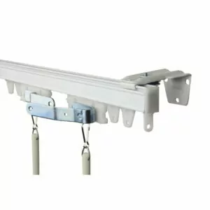 Riel hotelero de aluminio para cortinas fabricados a la medida, color blanco