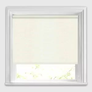 Cortinas Roller Blackout en tela petra-bo color crema a la medida - marca Rollux