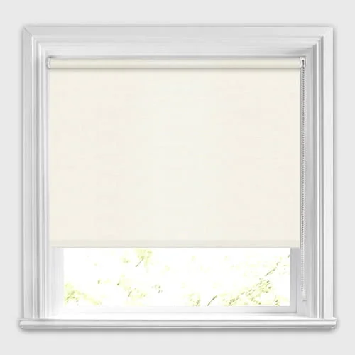 Cortinas Roller Blackout en tela petra-bo color crema a la medida - marca Rollux