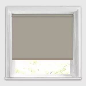 Cortinas Roller Blackout en tela petra-bo color piedra a la medida - marca Rollux