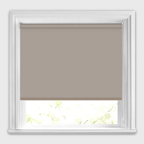 Cortinas Roller Blackout en tela petra-bo color piedra a la medida - marca Rollux