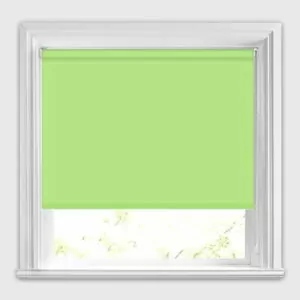 Cortinas Roller Blackout en tela petra-bo color pistacchio a la medida - marca Rollux