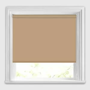 Cortinas Roller Blackout en tela petra-bo color sand a la medida - marca Rollux