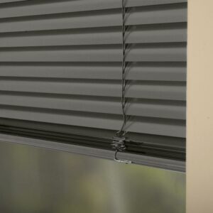 Persianas Horizontales de Aluminio color Gris oscuro de 25mm, calidad Premium
