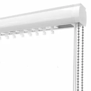 Riel completo de aluminio para persianas verticales pvc lisa a medida marca Coulisse