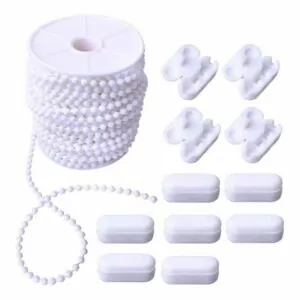 Cadena para cortinas roller a la medida, plástica resistente con conector y tope