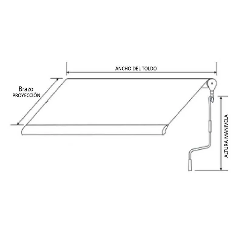 Toldo Proyectante retráctil marca Flexalum tela Sahara con protección UV - Sistema Roma, Manual o Motorizado, estructura de aluminio - Imagen 9