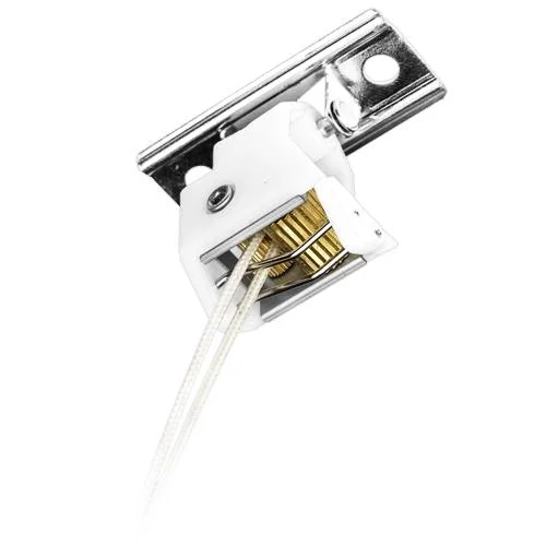 Freno para cortinas romanas, bloqueo de cordón más 2 poleas, color blanca - Imagen 2