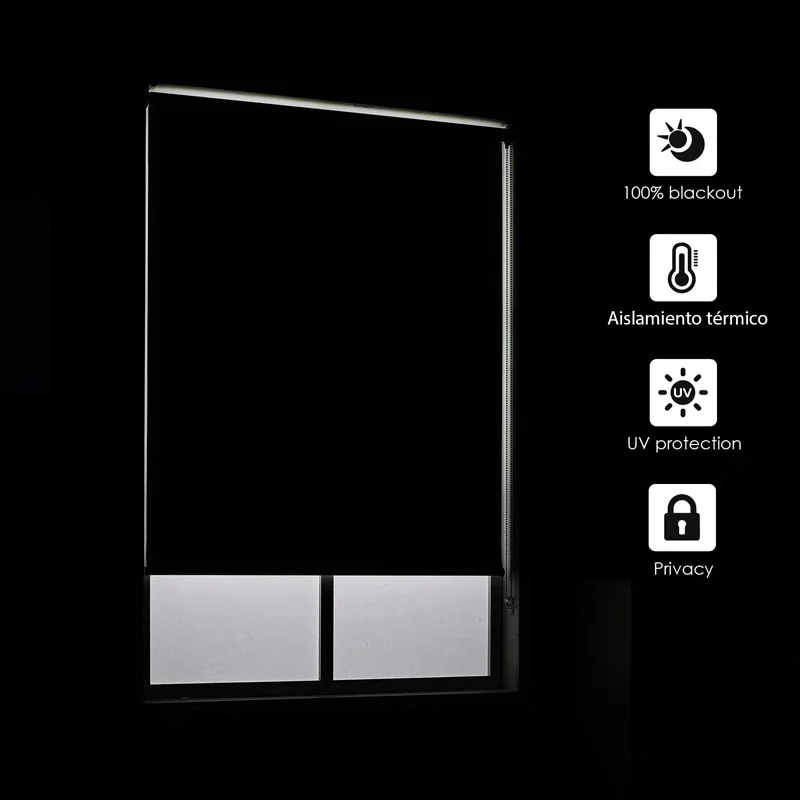 Cortinas roller blackout marca Flexalum en tela Naturals, variedad de colores - Imagen 8