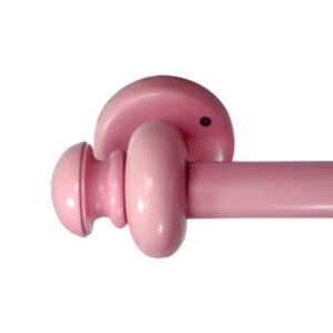 Barra de Madera 200 cm para Cortinas Infantiles terminal Hongo, color Rosado