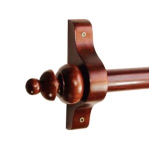 Barra de Madera para Cortinas a la medida, terminal modelo Chupon y soportes, variedad de colores