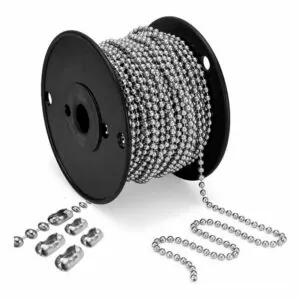 Cadena Metalica para cortinas roller de 4 metros con Conector y Tope