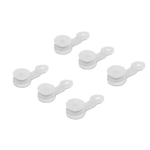 Billas de plástico para cortinas de riel de metal color blanco, varias cantidades disponibles