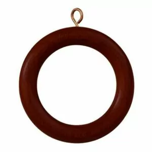 Argollas de madera para cortinas,12 unidades color marrón chocolate