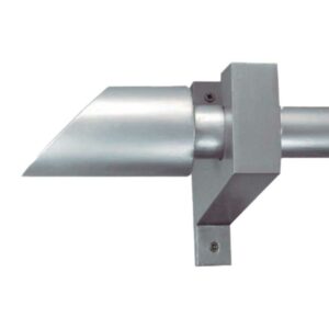 Barra de Madera para Cortinas terminal modelo Trapecio y soportes, variedad de colores