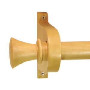 Barra de Madera para Cortinas a la medida, terminal modelo Cadete y soportes, variedad de colores