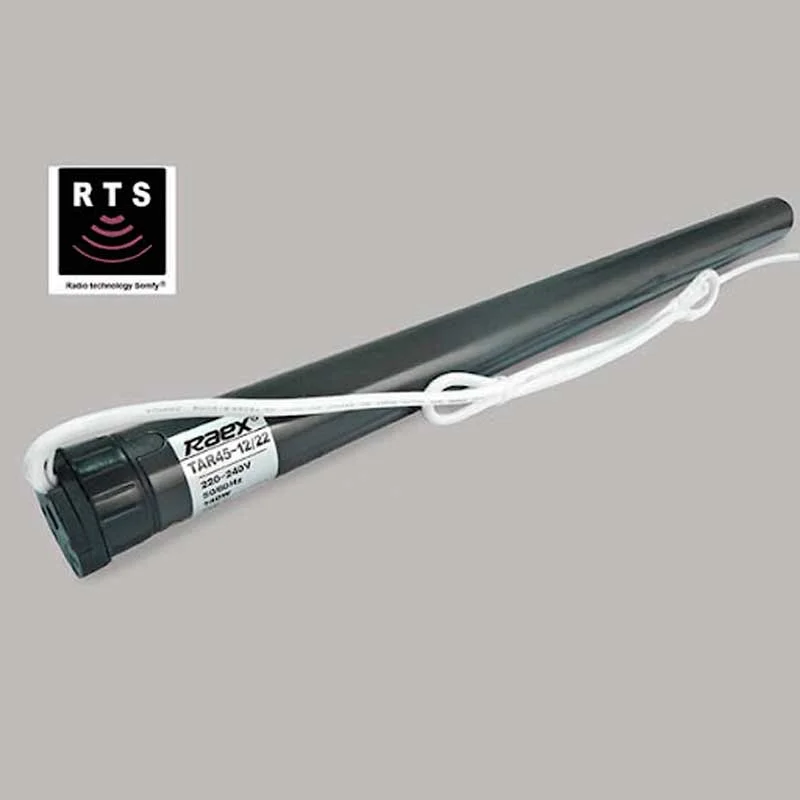 Motor marca Raex para cortinas roller motorizadas, modelo TAR45 12/22 - Imagen 2