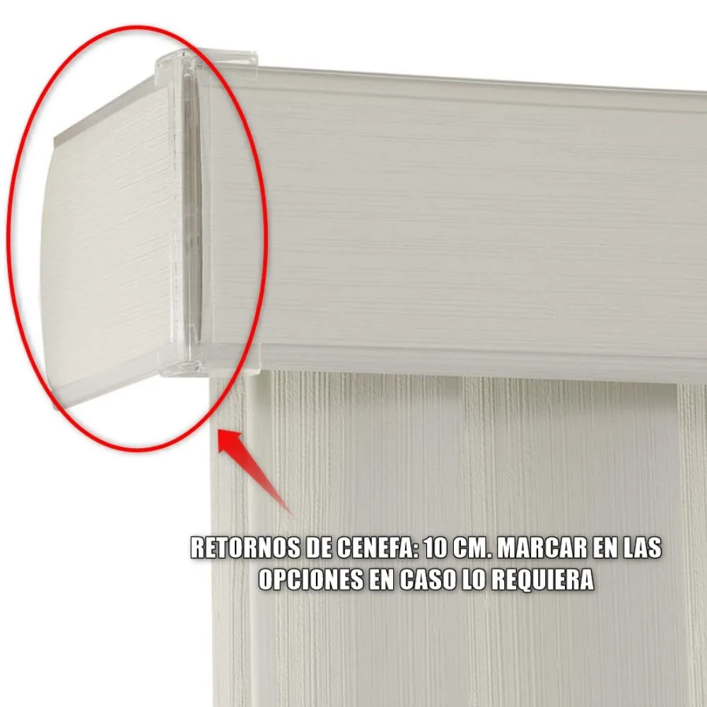 Cenefa para persianas verticales de pvc hechas a medida, variedad de colores - Imagen 2