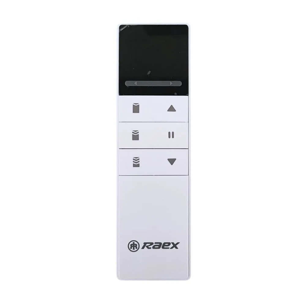 Control remoto marca Raex YR2118B para cortinas eléctricas motorizadas