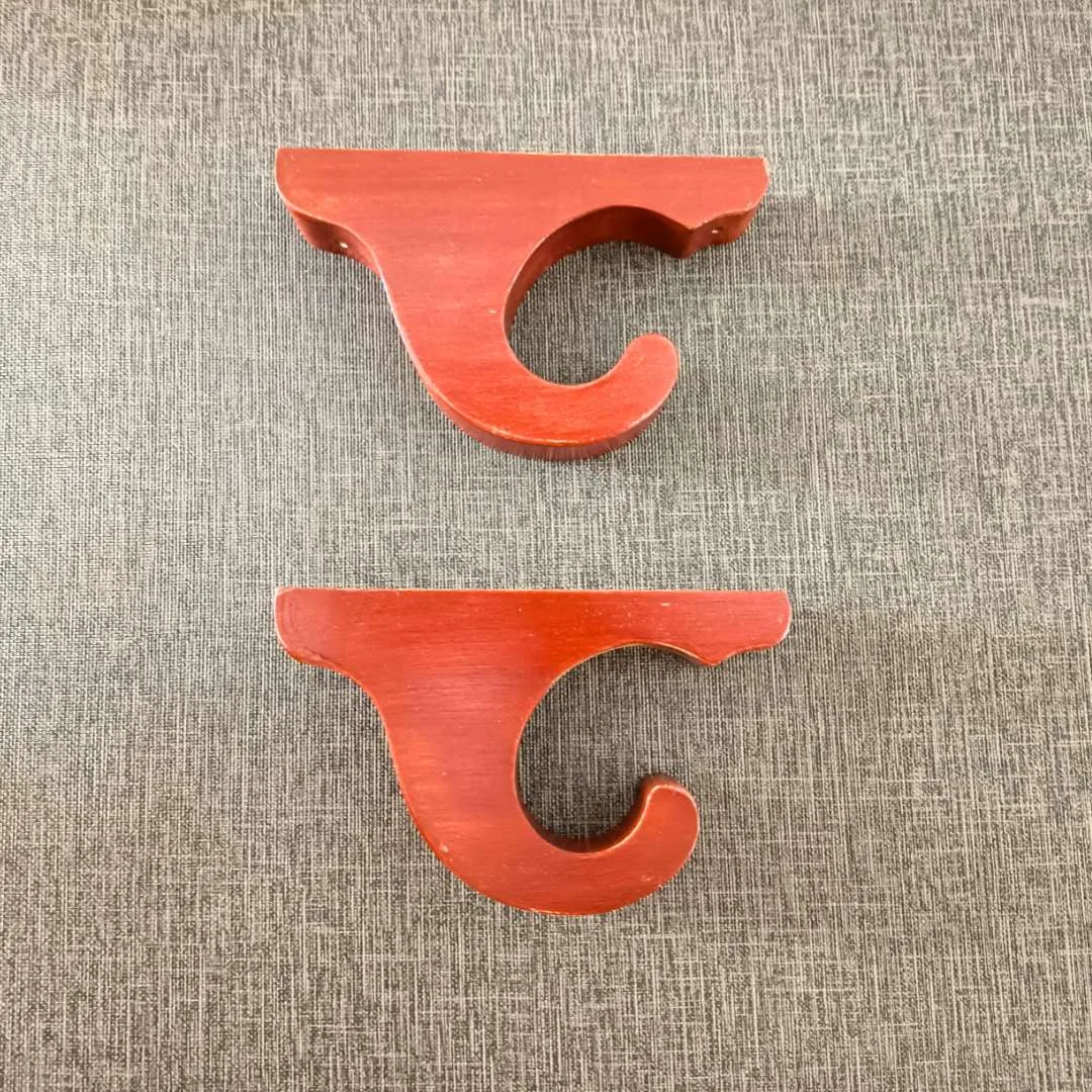 Soportes para barra de madera de cortinas, instalación al techo o pared - 02 Unidades - Imagen 3
