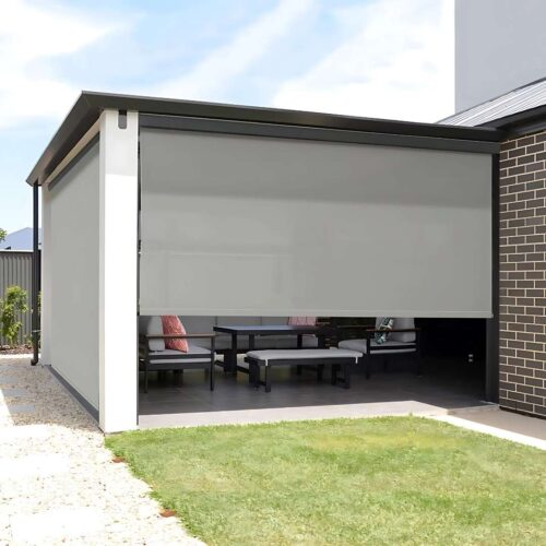 Toldo vertical en tela screen motorizado ideal para terrazas, balcones a medida en variedad de colores