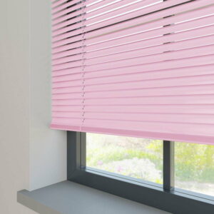 Persianas horizontales de aluminio de 25mm marca Vertilux color rose