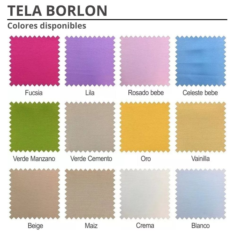 Cortinas romanas, estores en tela borlón premium a la medida en variedad de colores - Imagen 2