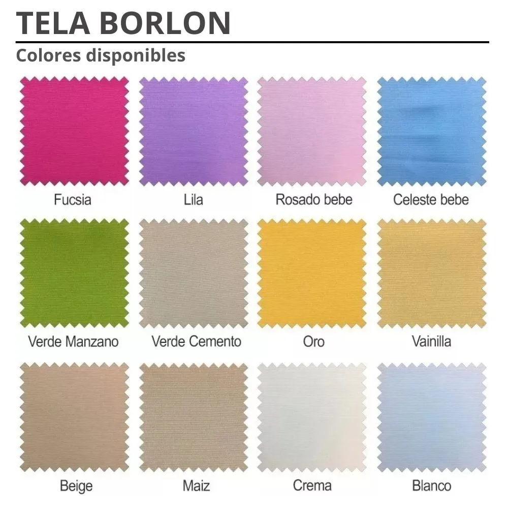 Estor borlón semiopaco a medida en variedad de colores Cortinashd