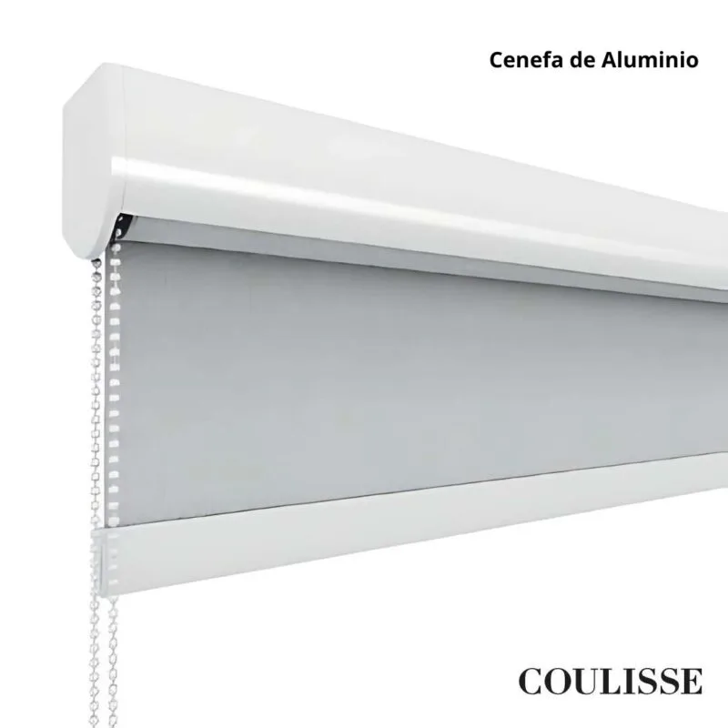 Cenefa de aluminio para cortinas roller marca coulisse