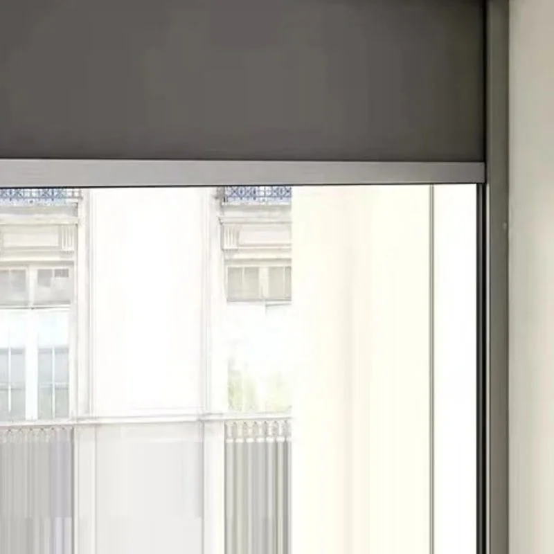 Riel lateral de aluminio para cortinas roller blackout, color blanco, tamaño personalizado - Imagen 3