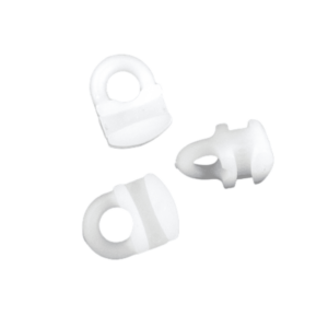 Carritos deslizadores de plástico resistente color blanco para riel de cortinas - varias cantidades disponibles