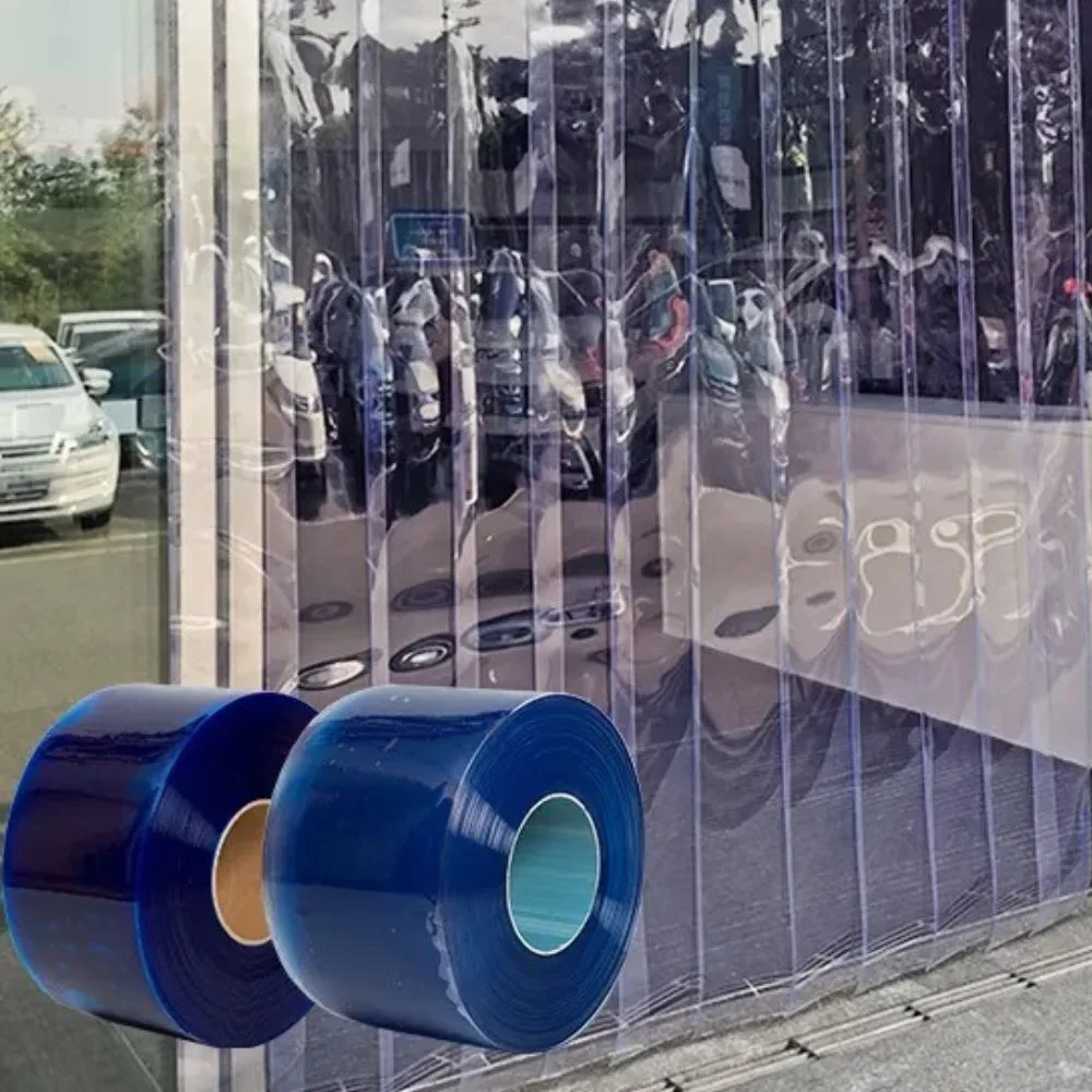Tiras de PVC Transparentes Lisas para Cortinas de Aislamiento Industrial de Tráfico Pesado – Thermofilm por Metro - Imagen 3