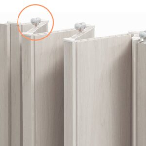 Carritos deslizadores para puertas plegables de pvc, garruchas, 2 tamaños, color negro