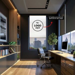 Cortinas Roller con el Logotipo de tu Empresa, hechas a la Medida en tela screen o blackout